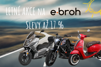 Letní akce na španělské elektrické skútry a motorky e-broh